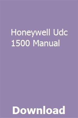 Honeywell Udc 1500 Manual